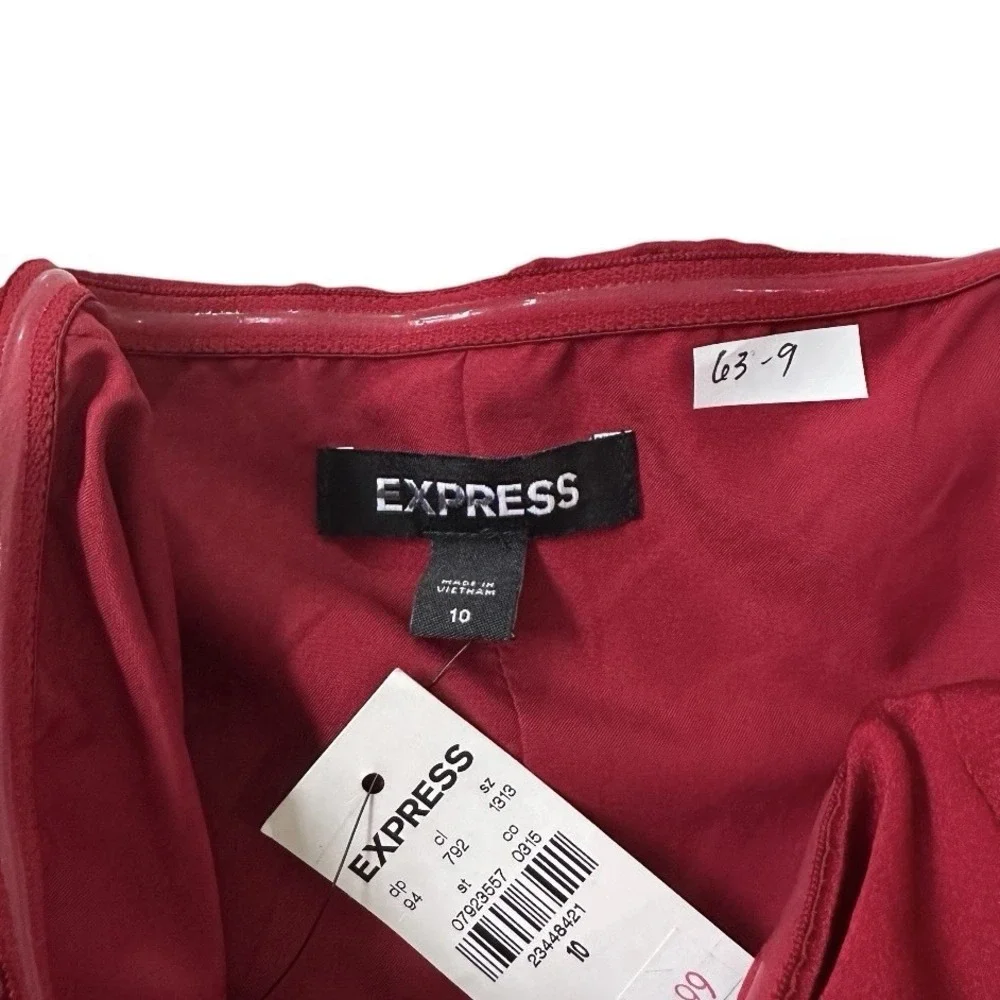 Express Womens Red Strapless Mini Dress Size 10 Party Date Night NWT | 63-9